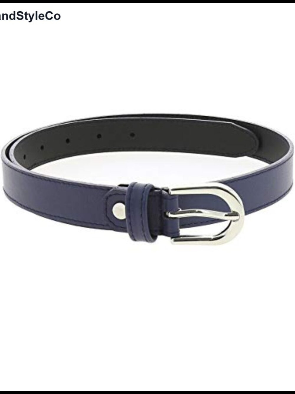 Women's Genuine Italian Leather Belt, 1 Inch Wide, Made in France